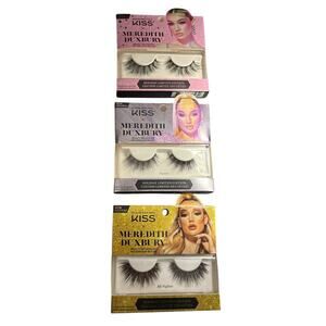 KISS Meredith Duxbury False Eyelashes- Set of 3-New!